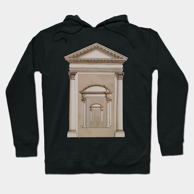 frontispiece architecture facade monument Hoodie by Marccelus